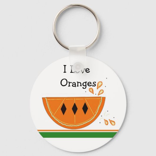 Ik hou van sinaasappels sleutelhanger (Voorkant)