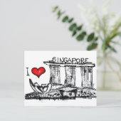 Ik hou van Singapore Briefkaart (Staand voorkant)