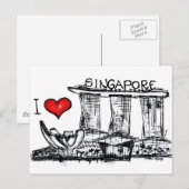 Ik hou van Singapore Briefkaart (Voorkant / Achterkant)