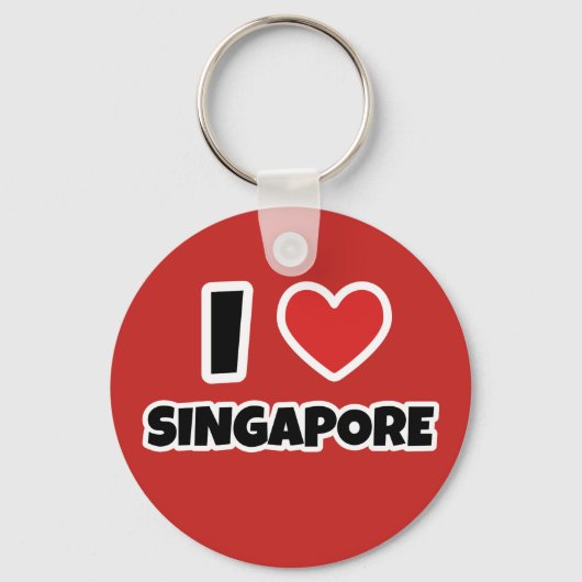 Ik hou van Singapore Sleutelhanger (Voorkant)