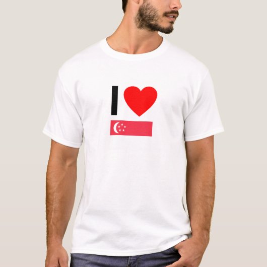 ik hou van singapore t-shirt (Voorkant)
