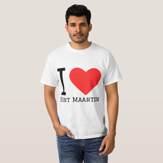 Ik hou van sint marteen t-shirt (Voorkant volledig)