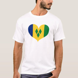 Ik hou van Sint Vicent en de Grenadines vlag T-shirt