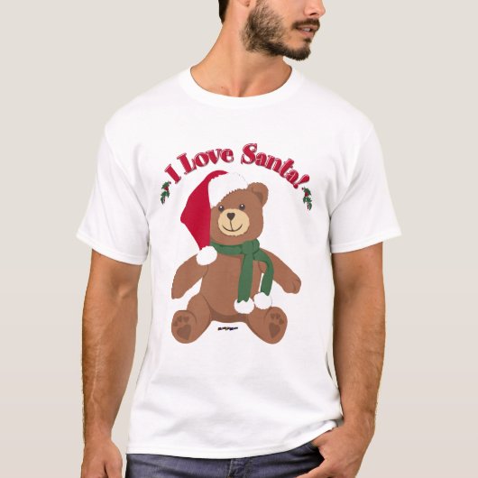 Ik hou van Sinterklaas! Kerst Teddybeer T-shirt (Voorkant)