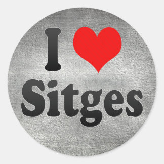 Ik hou van Sitges, Spanje. Me Encanta Sitges, Span Ronde Sticker