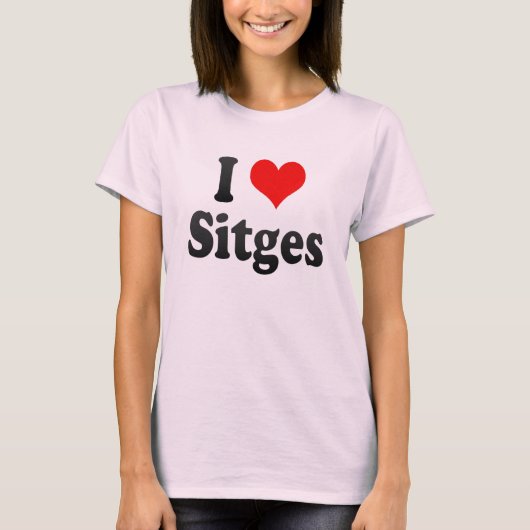 Ik hou van Sitges, Spanje. Me Encanta Sitges, Span T-shirt (Voorkant)