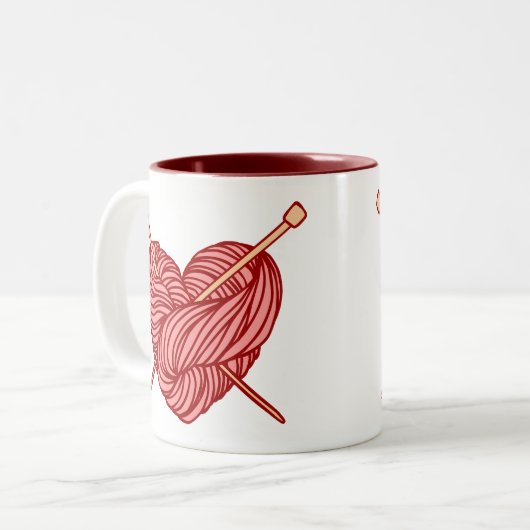 Ik hou van Sitting Tweekleurige Koffiemok (Voorkant links)