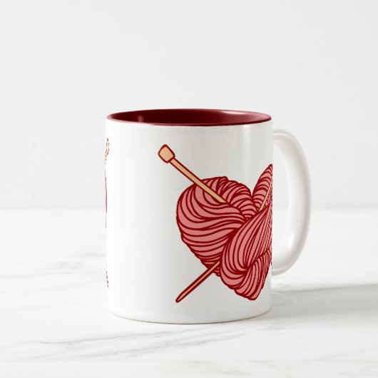 Ik hou van Sitting Tweekleurige Koffiemok (Voorkant rechts)