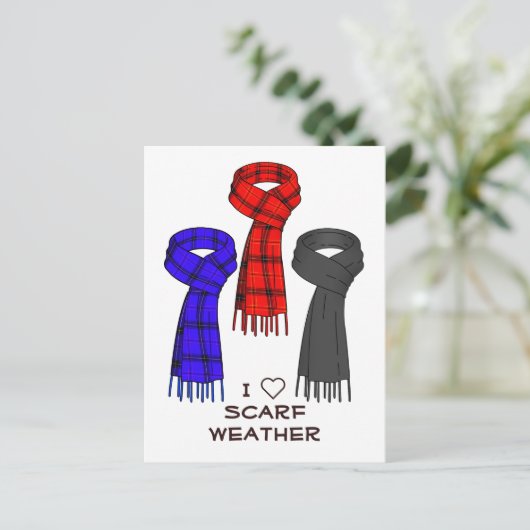 Ik hou van sjaals! briefkaart (Staand voorkant)