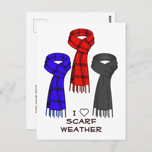 Ik hou van sjaals! briefkaart (Voorkant / Achterkant)