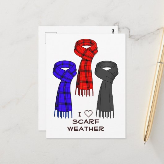 Ik hou van sjaals! briefkaart (Voorkant / Achterkant in situ)