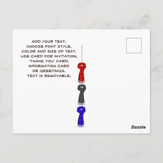 Ik hou van sjaals! briefkaart (Achterkant)