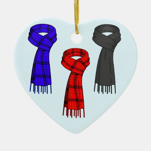 Ik hou van sjaals! keramisch ornament (Voorkant)