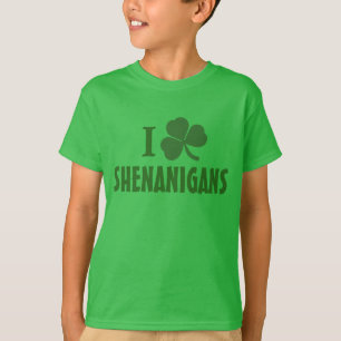 Ik hou van Sjenanigans Kinder St. Patrick's Day T-shirt