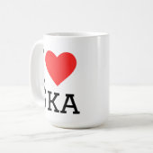 Ik hou van ska koffiemok (Voorkant links)