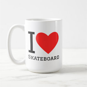 Ik hou van skateboard koffiemok