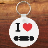 Ik hou van skateboarden sleutelhanger (Voorkant)