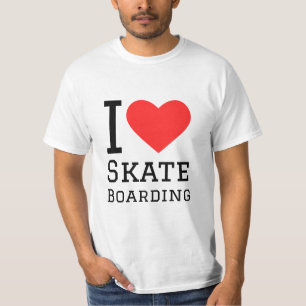 Ik hou van skateboarden t-shirt
