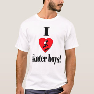 Ik hou van skatjongens t-shirt