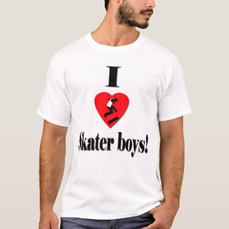 Ik hou van skatjongens t-shirt