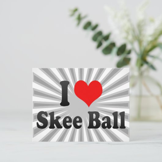 Ik hou van Skee Ball Briefkaart (Staand voorkant)