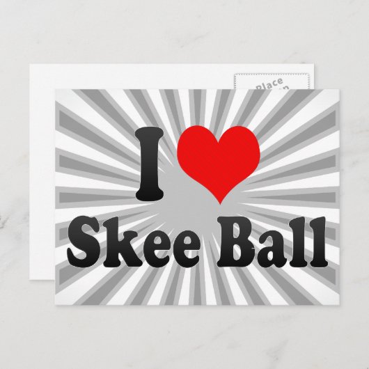 Ik hou van Skee Ball Briefkaart (Voorkant / Achterkant)
