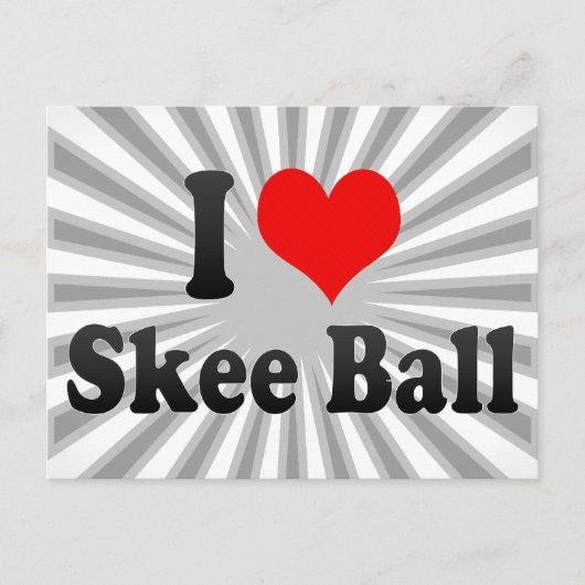 Ik hou van Skee Ball Briefkaart (Voorkant)