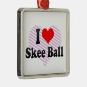 Ik hou van Skee Ball Metalen Ornament (Rechts)