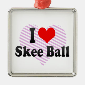 Ik hou van Skee Ball Metalen Ornament