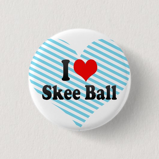 Ik hou van Skee Ball Ronde Button 3,2 Cm (Voorkant)