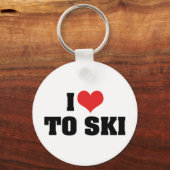 Ik hou van ski-sleutelhanger sleutelhanger (Voorkant)