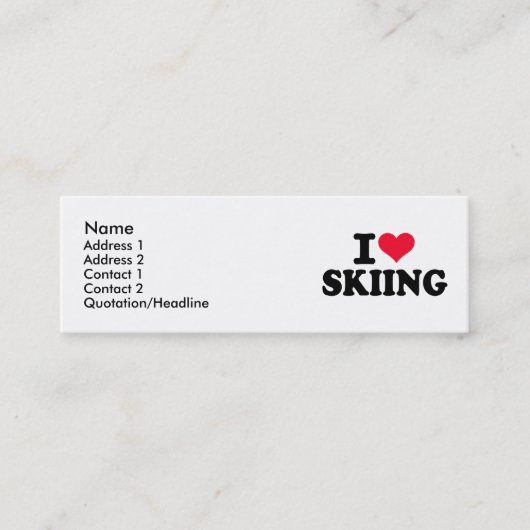 Ik hou van Skien Mini Visitekaartje (Voorkant)