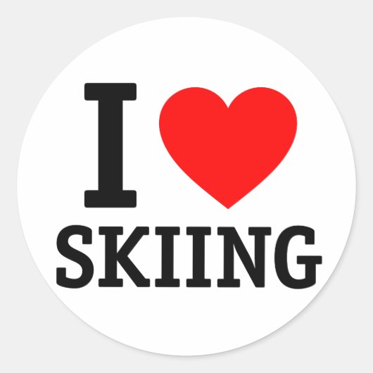 Ik hou van Skien Ronde Sticker (Voorkant)