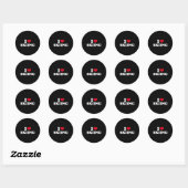 Ik hou van skiën ronde sticker (Vel)