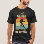 Ik hou van Skiing en misschien als 3 mensen Ski T-shirt (Voorkant)