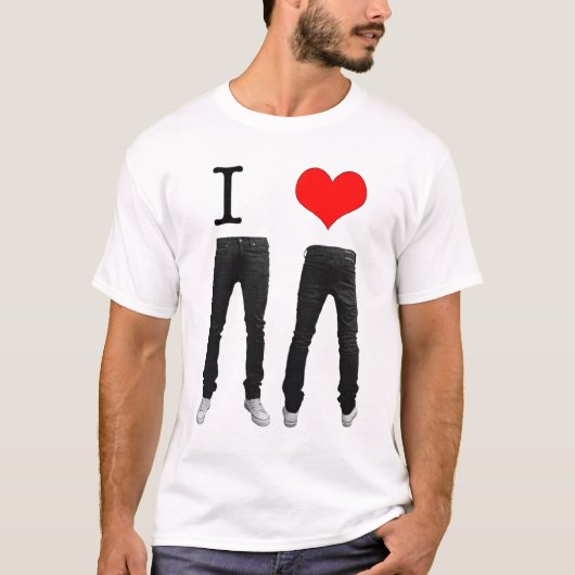 Ik hou van Skinny Jeans T-shirt (Voorkant)