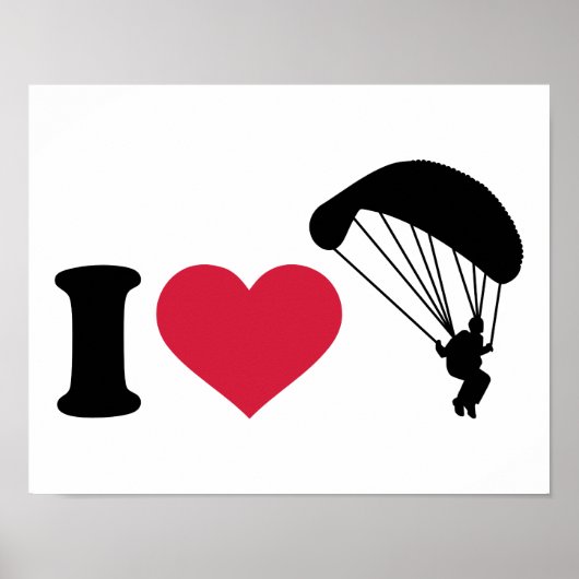 Ik hou van Sky diving Poster (Voorkant)