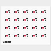 Ik hou van Sky diving Ronde Sticker (Vel)