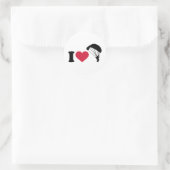 Ik hou van Sky diving Ronde Sticker (Tas)