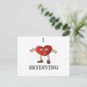 ik hou van skydiving briefkaart (Staand voorkant)