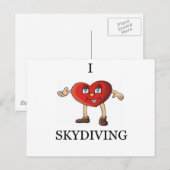 ik hou van skydiving briefkaart (Voorkant / Achterkant)