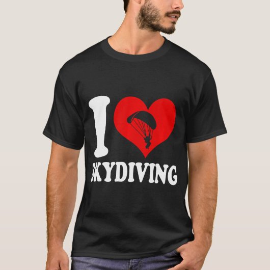 Ik hou van Skydiving Premium T-shirt (Voorkant)