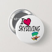 Ik hou van Skydiving Ronde Button 5,7 Cm (Voorkant /achterkant)