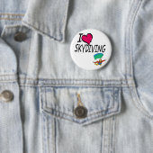 Ik hou van Skydiving Ronde Button 5,7 Cm (In situ)