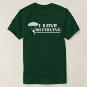 Ik hou van Skydiving Skydiver T-shirt (Design voorkant)