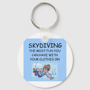 ik hou van skydiving sleutelhanger