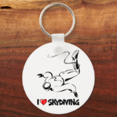 Ik hou van Skydiving Sleutelhanger (Voorkant)