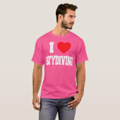 Ik hou van Skydiving T-shirt (Voorkant volledig)