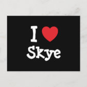 Ik hou van Skye hart T-Shirt Briefkaart (Voorkant)