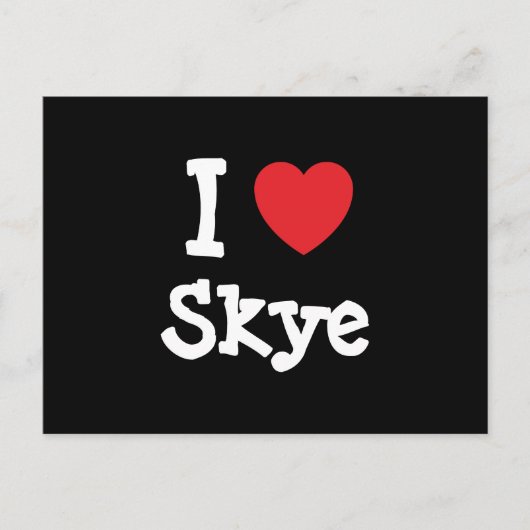 Ik hou van Skye hart T-Shirt Briefkaart (Voorkant)
